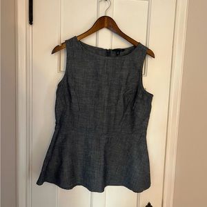 Banana republic tank blouse peplum top size 12 large